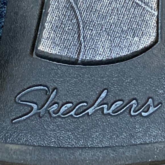 Skechers Womens Blue Cleo Newford 44870 Slip On Comfort Ballet Flat Sz 8 #22F - Picture 9 of 10